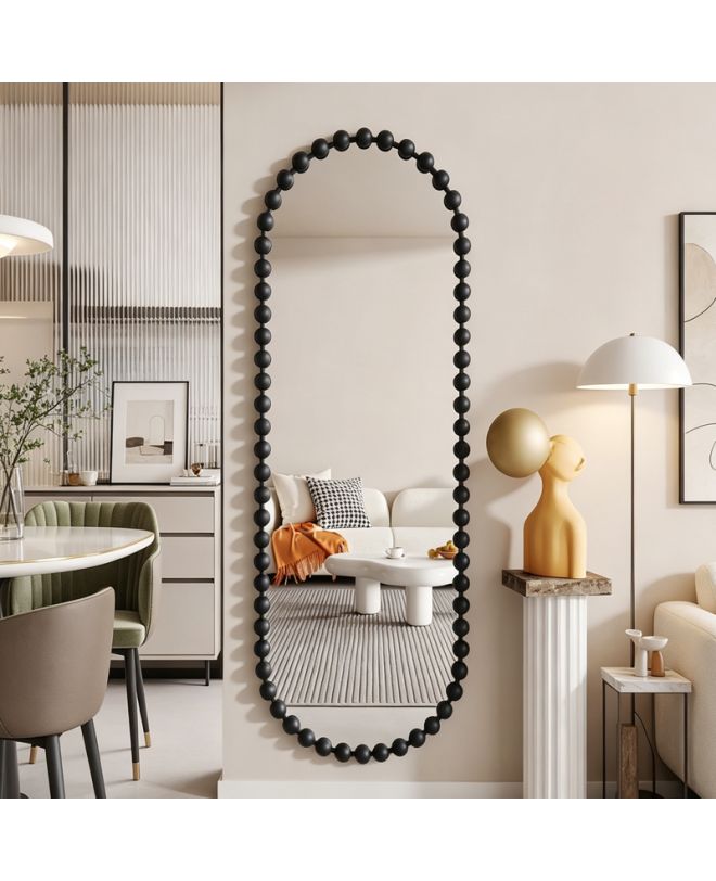 Καθρέπτης Myrtus μαύρο μέταλλο 40x2,5x160 εκ