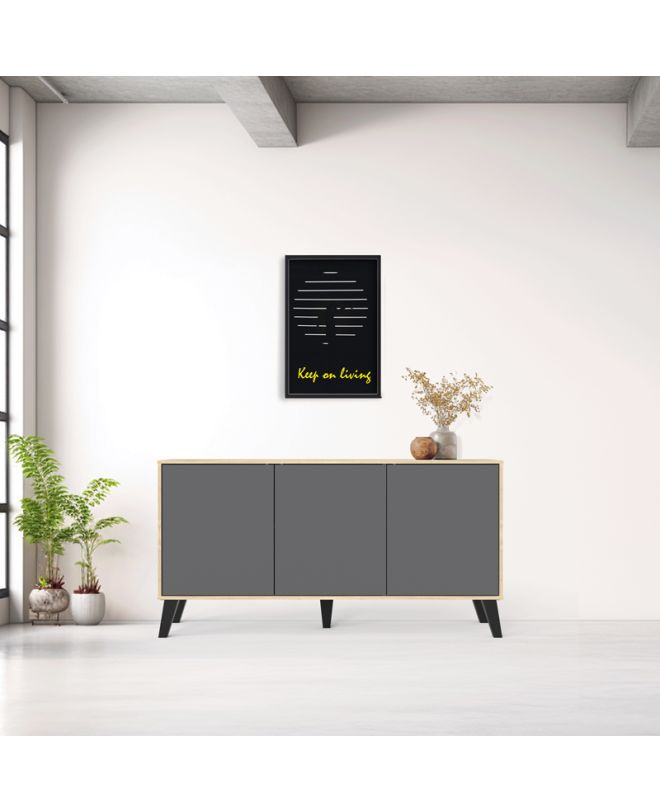 Μπουφές Billie sonoma-ανθρακί149x40x77εκ