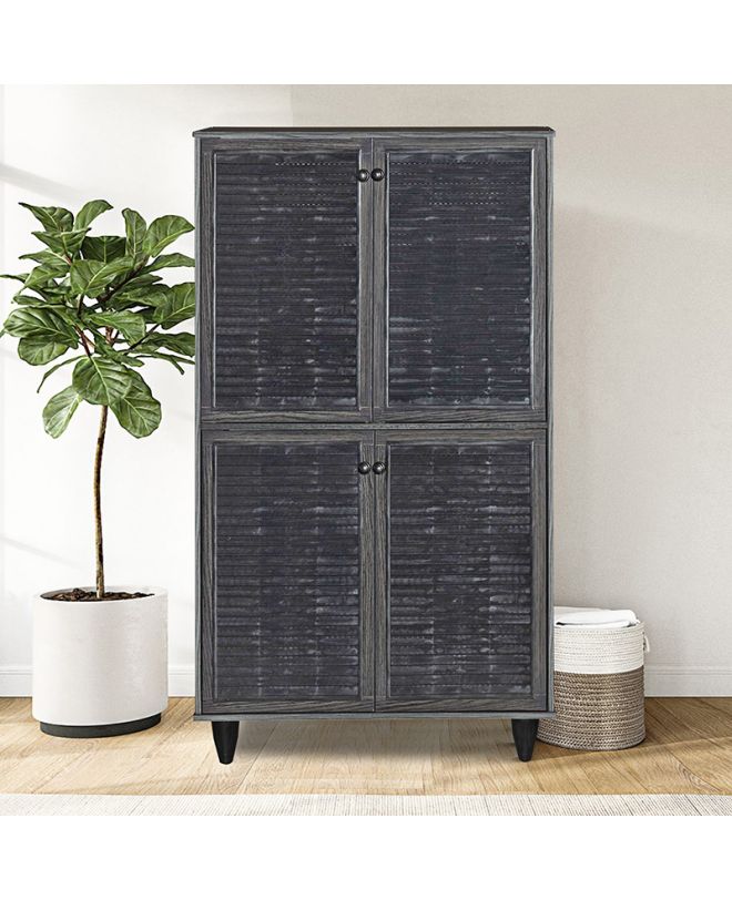 Παπουτσοθήκη-ντουλάπι Ronan χρώμα wenge 70.5x35x122εκ