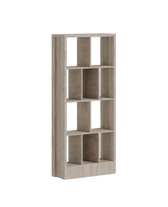 Βιβλιοθήκη Dividre sonoma oak μελαμίνης 80x30x181εκ