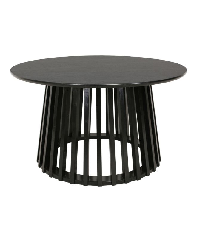 Τραπέζι σαλονιού Domonic mdf σε μαύρη απόχρωση Φ80x45εκ
