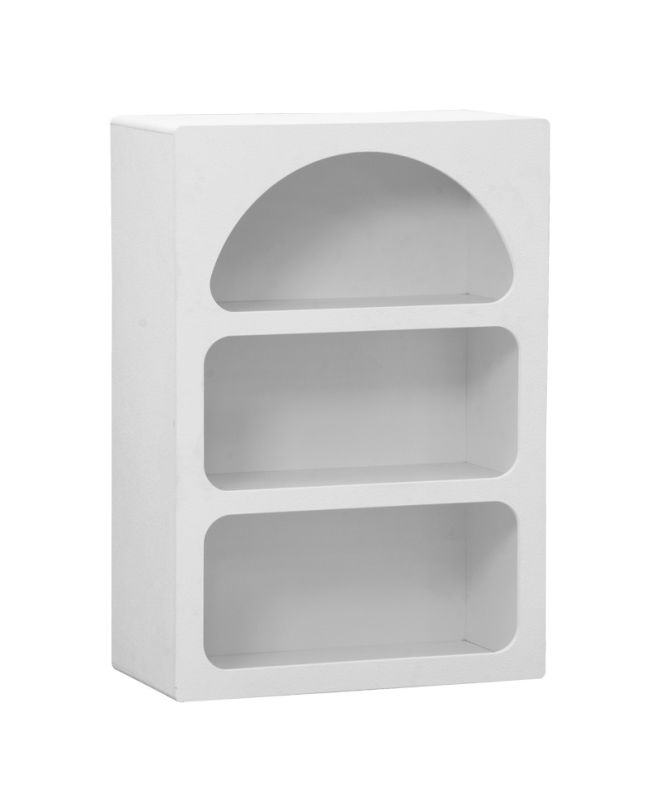 Βιβλιοθήκη-ραφιέρα Emersi mdf σε λευκή απόχρωση 70x35x100εκ