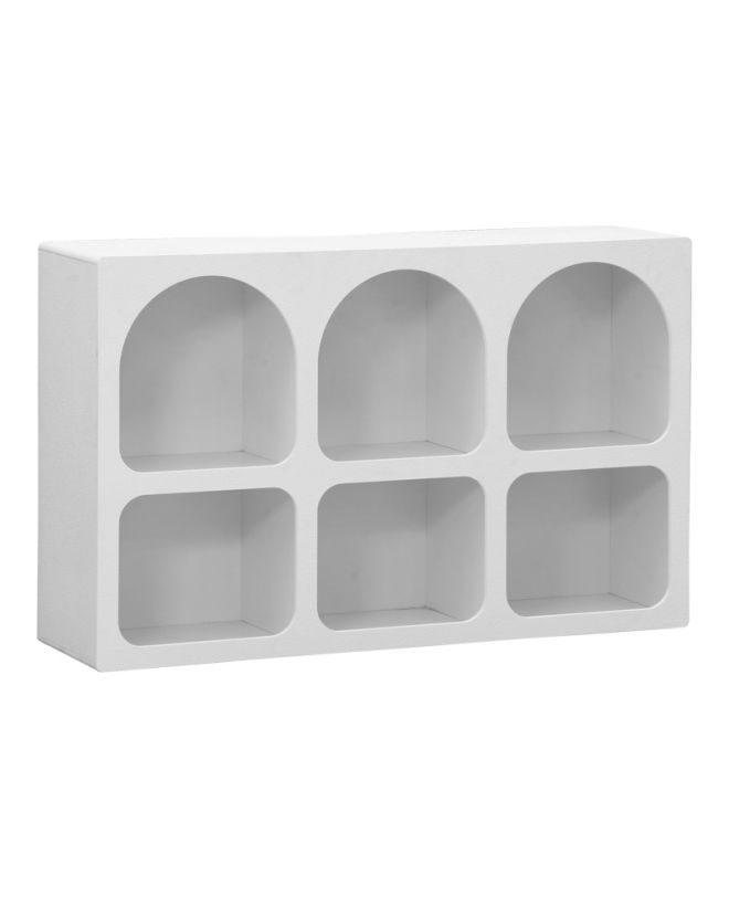 Μπουφές Emersi με ράφια mdf σε λευκή απόχρωση 120x35x76εκ