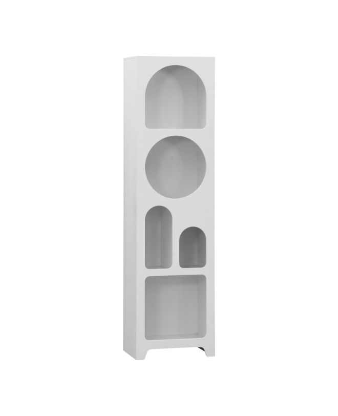 Βιβλιοθήκη Emersi mdf σε λευκή απόχρωση 48x35x180εκ