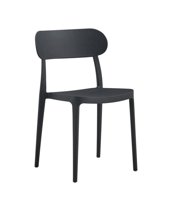 Καρέκλα Amvroan στοιβαζόμενη με UV protection ανθρακί pp 51x49x79.5εκ