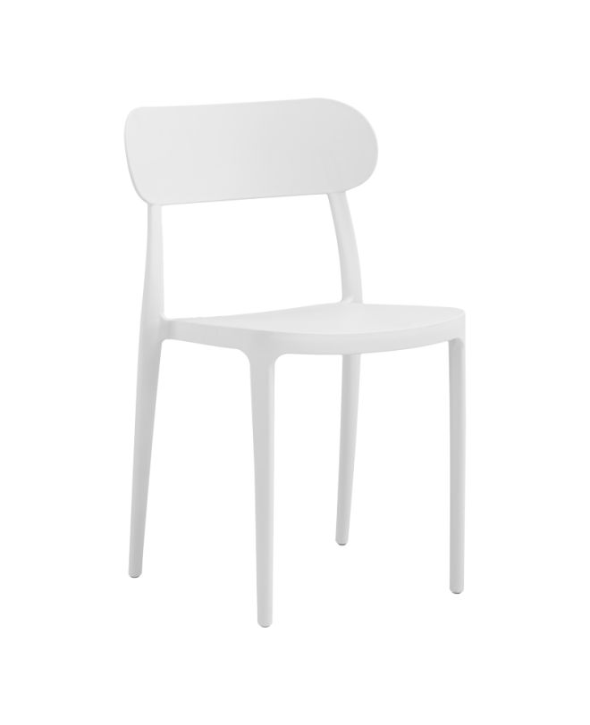 Καρέκλα Amvroan στοιβαζόμενη με UV protection λευκό pp 51x49x79.5εκ