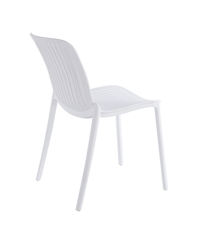 Καρέκλα Teragi στοιβαζόμενη pp με UV protection λευκή 58x43.5x82εκ