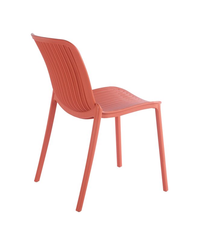 Καρέκλα Teragi στοιβαζόμενη pp με UV protection terracotta 58x43.5x82εκ