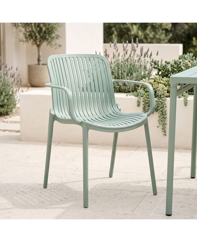 Πολυθρόνα Teragi στοιβαζόμενη pp με UV protection μέντα 59x57x82εκ