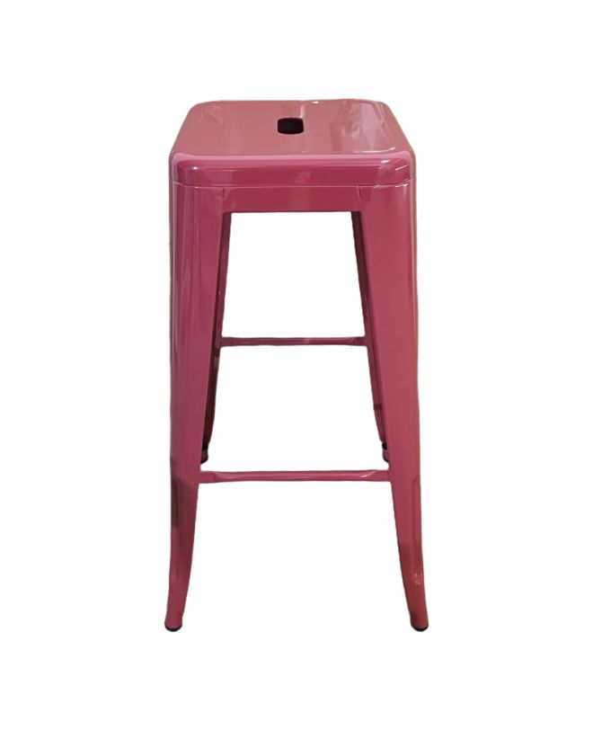 Σκαμπό μπαρ Utopia μέταλλο terracotta 42x42x76εκ
