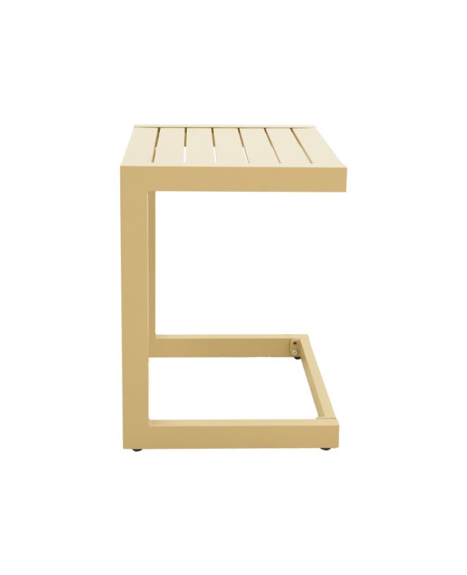 Τραπέζι Aether cappuccino αλουμίνιο 37.5x36.5x53εκ