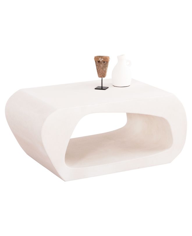 ΤΡΑΠΕΖΙ ΣΑΛΟΝΙΟΥ ΣΕΙΡΑ SANTORINI HM18071 MDF ΣΕ ΥΠΟΛΕΥΚΟ ΧΡΩΜΑ 100x60x45Υεκ.