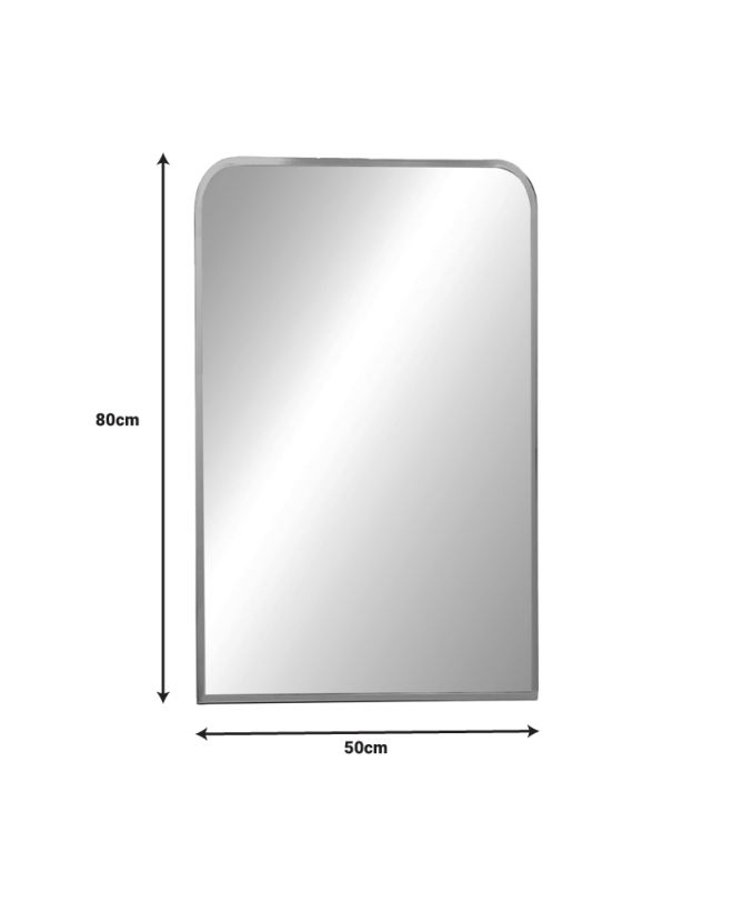 Καθρέπτης Classy μαύρο αλουμίνιο 50x2.5x80εκ