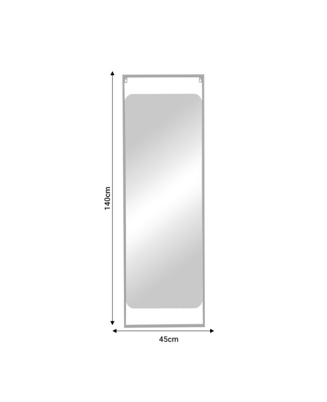 Καθρέπτης Piza μαύρο μέταλλο 45x2x140εκ