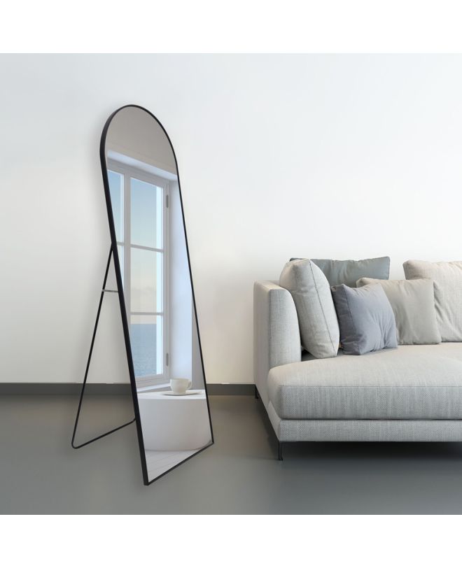 Καθρέπτης Lorens I μαύρο αλουμίνιο 60x40x160εκ