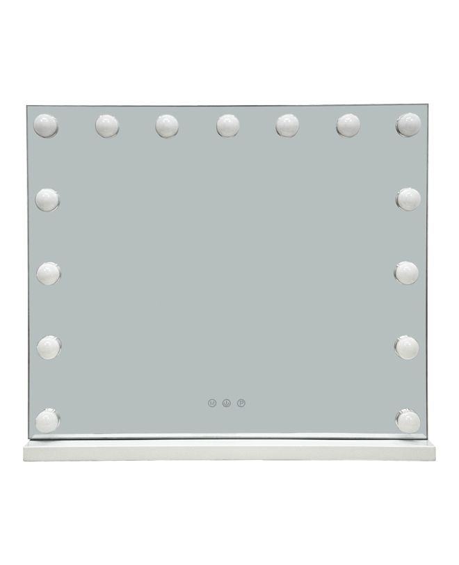 Καθρέπτης Led Hollywood μέταλλο λευκό 60x12x52.3εκ