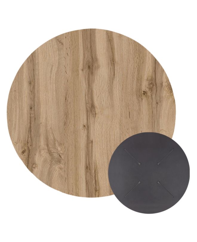 ΕΠΙΦΑΝΕΙΑ ΤΡΑΠΕΖΙΟΥ HPL ΣΤΡΟΓΓΥΛΗ HM5841.36 SONAMA OAK Φ60εκ.