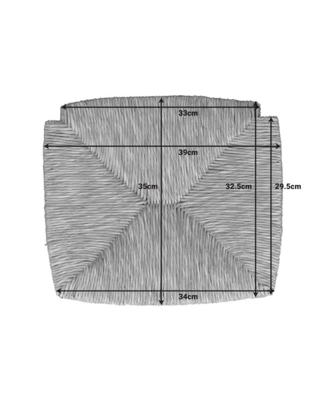 Ψάθα για ξύλινη καρέκλα Charchie φυσικό 39x35x2εκ