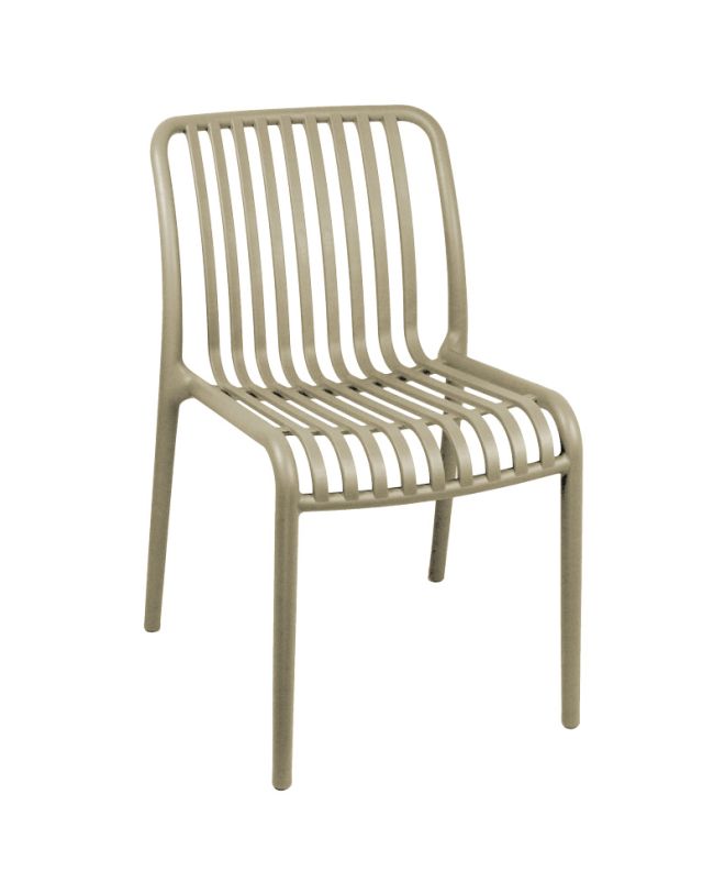 Καρέκλα Zoi pp σε απόχρωση cappucino 42x58x79εκ