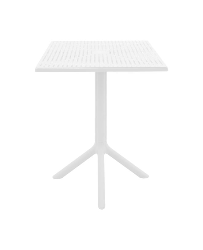 Τραπέζι Groovy pp διατρητο λευκό 60x60x76εκ