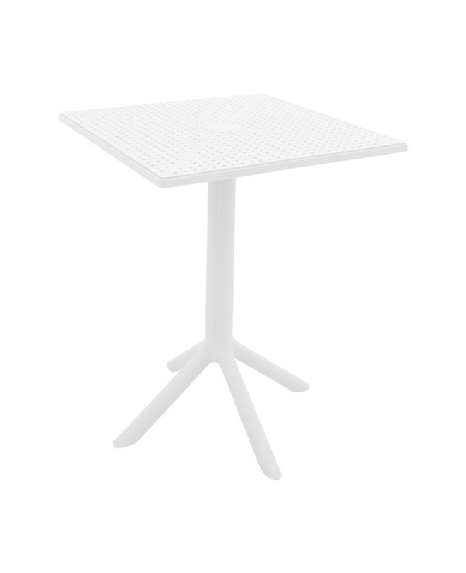 Τραπέζι Groovy pp διατρητο λευκό 60x60x76εκ