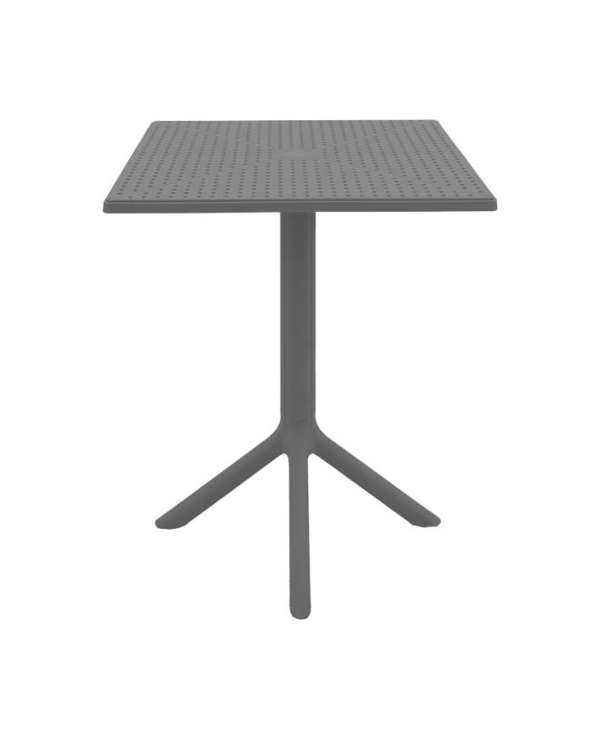 Τραπέζι Groovy pp διατρητο ανθρακί 60x60x76εκ