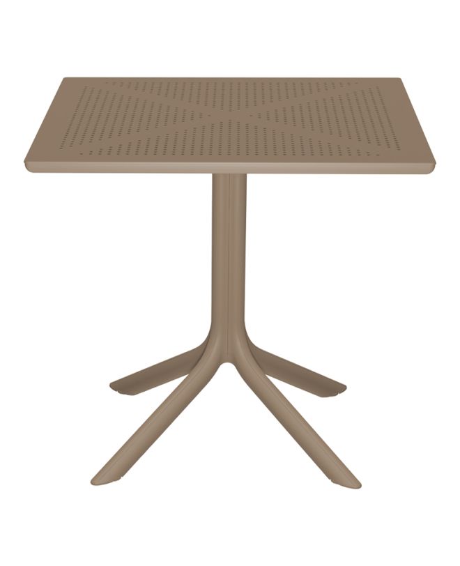 Τραπέζι Groovy διατρητο pp cappuccino 80x80x74εκ