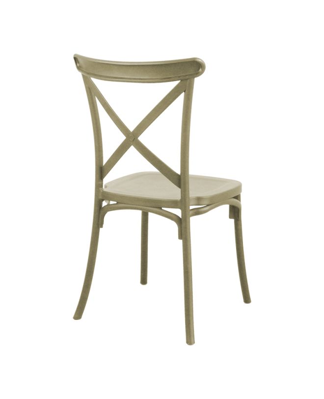 Καρέκλα Crossie στοιβαζόμενη pp cappuccino 43x53x88εκ