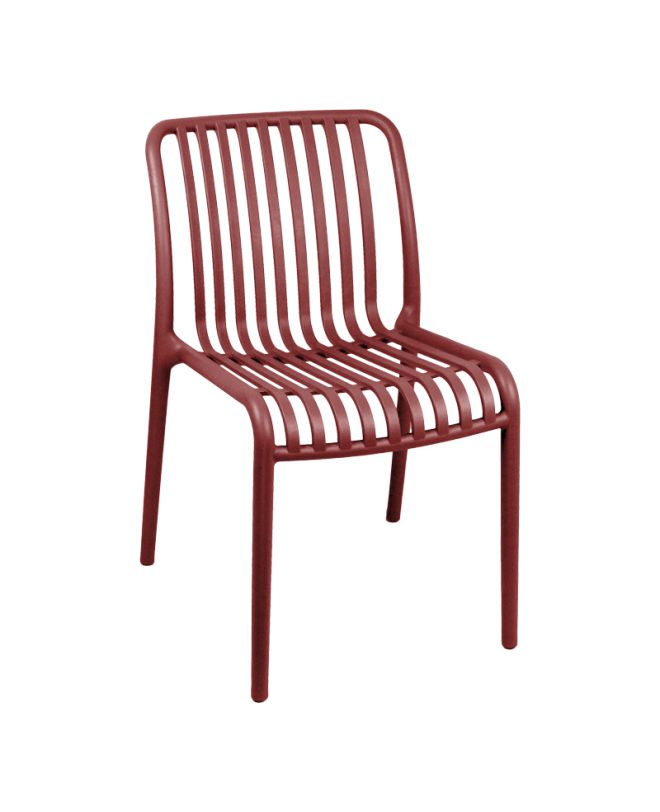 Καρέκλα Zoi στοιβαζόμενη terracotta PP 42x58x79εκ