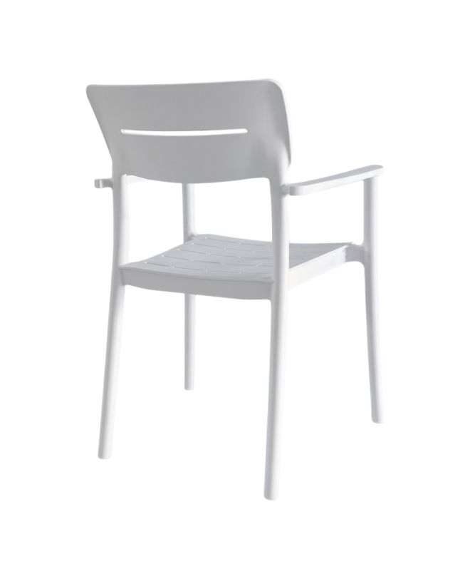 Πολυθρόνα Pilma λευκό PP 57x54x82εκ