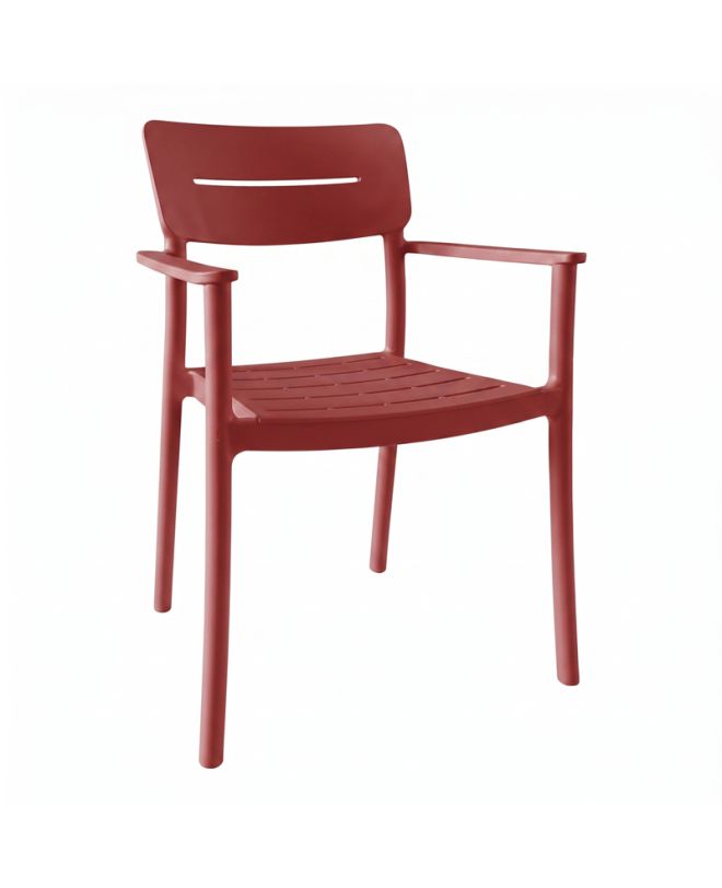 Πολυθρόνα Pilma terracotta PP 57x54x82εκ