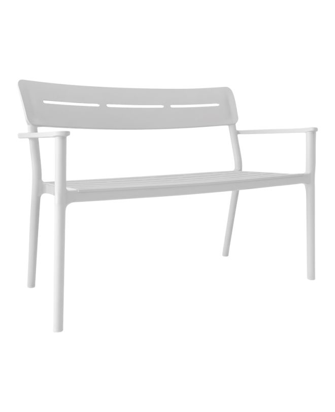 Παγκάκι διθέσιο Cadrin λευκό PP 117x60x83εκ