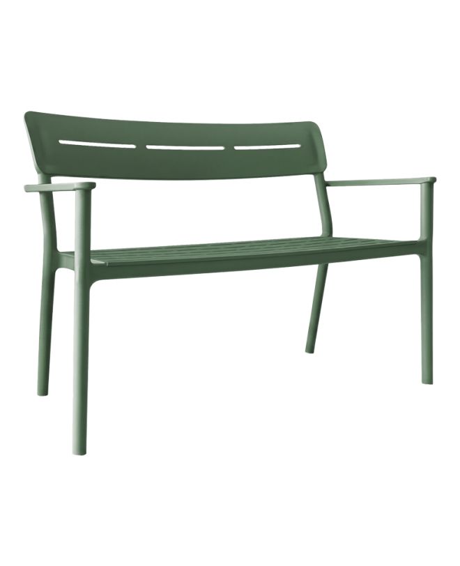 Παγκάκι διθέσιο Cadrin σκούρο πράσινο PP 117x60x83εκ