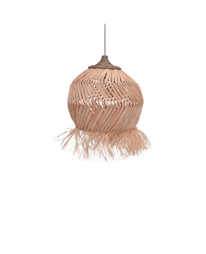 Φωτιστικό οροφής Koronse Inart sisal σε φυσικό χρώμα Φ55x68εκ
