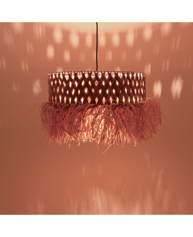 Φωτιστικό οροφής Annhele Inart sisal σε φυσικό χρώμα Φ50x35εκ