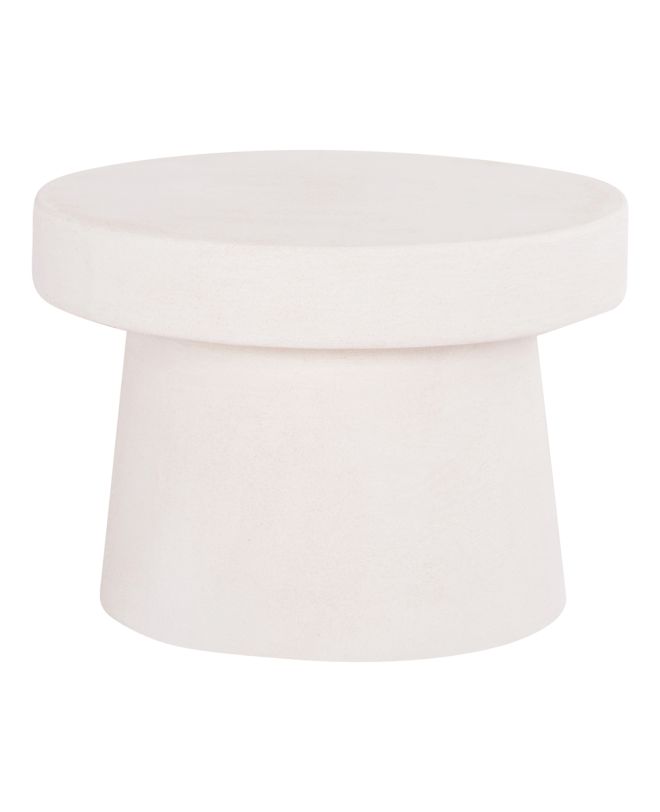 ΤΡΑΠΕΖΙ ΣΑΛΟΝΙΟΥ ΣΤΡΟΓΓΥΛΟ ΣΕΙΡΑ SANTORINI HM18051 MDF ΣΕ ΥΠΟΛΕΥΚΟ ΧΡΩΜΑ Φ60x42,5Υεκ.