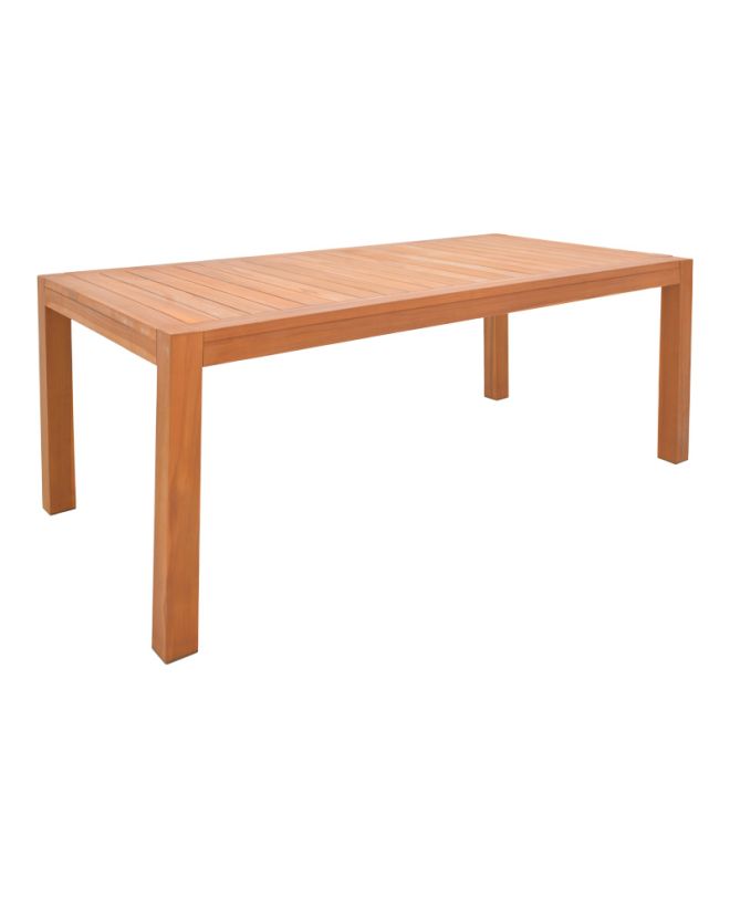 Τραπέζι Vocaly teak ξύλο σε φυσική απόχρωση 200x100x75εκ