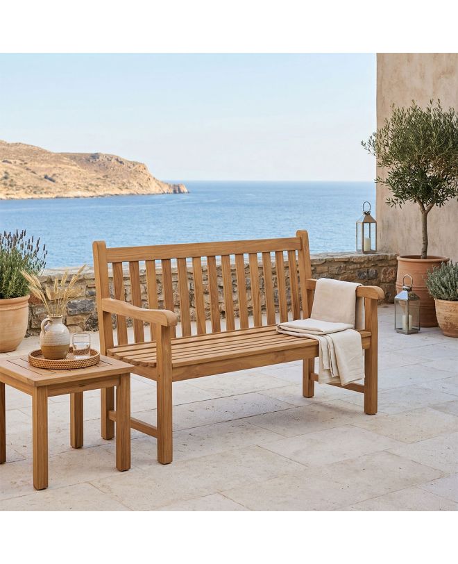 Καναπές Nat teak ξύλο σε φυσική απόχρωση 120x57x96εκ