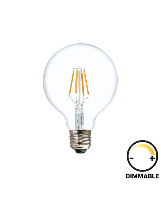 Λαμπτήρας LED G80 Bulb dimmable 8W E27 2700K clear