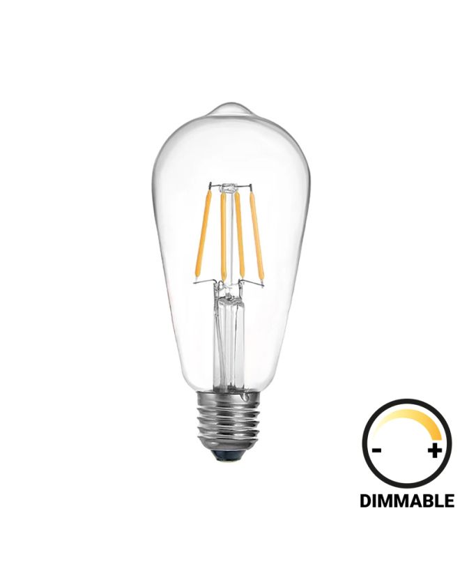 Λαμπτήρας LED ST64 Bulb dimmable 8W E27 2700K clear