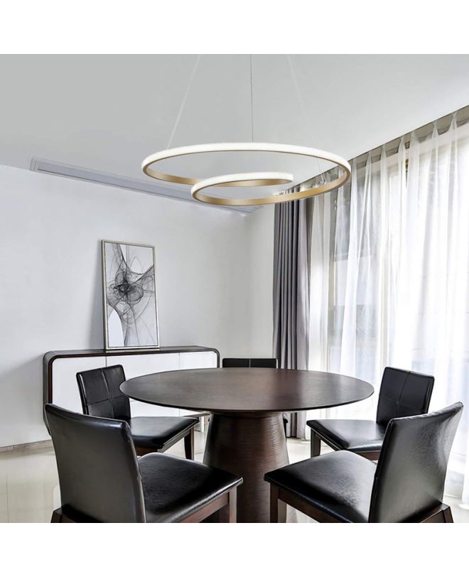 Φωτιστικό οροφής Rexon led μέταλλο χρυσό Φ49x12εκ