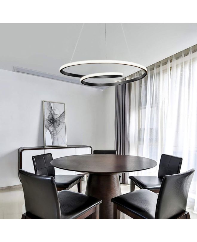 Φωτιστικό οροφής Rexon led μέταλλο μαύρο Φ49x12εκ