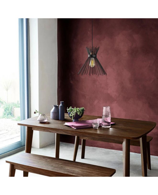 Φωτιστικό οροφής Candle I E27 μέταλλο μαύρο Φ25x30εκ