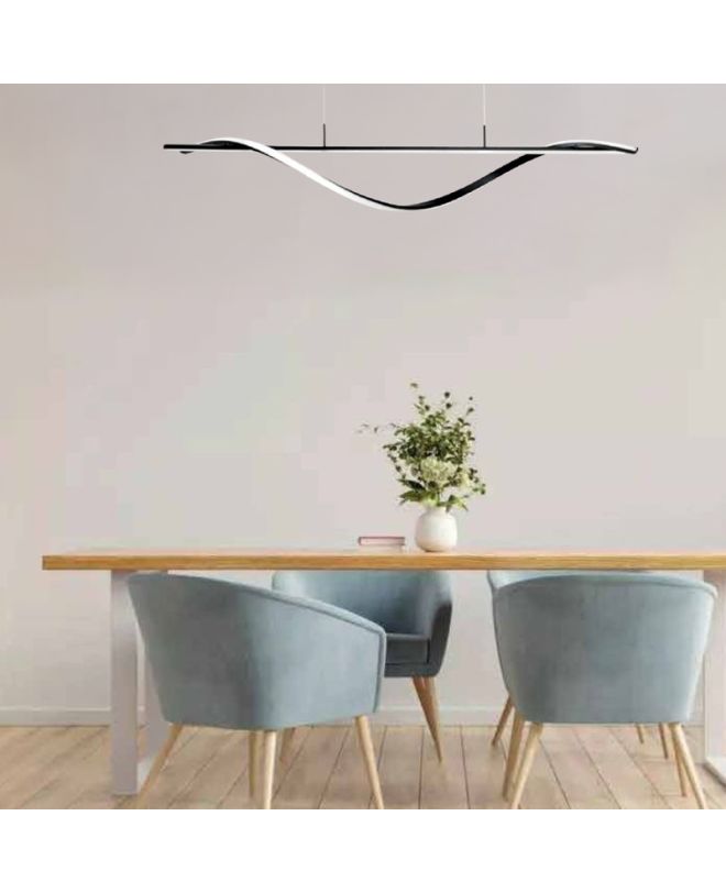 Φωτιστικό οροφής Infinity led μέταλλο μαύρο 120x12x150εκ