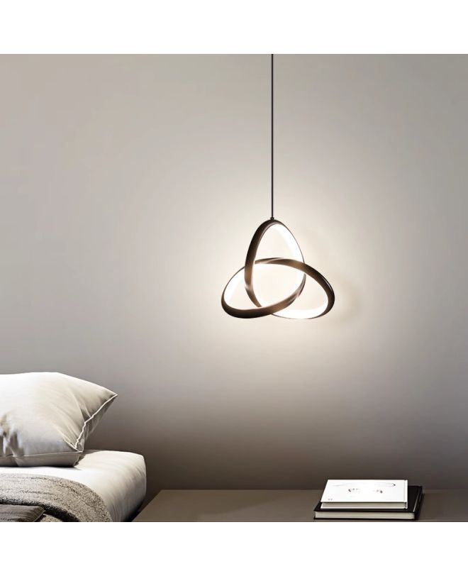 Φωτιστικό οροφής Trinity led μέταλλο μαύρο Φ22x100εκ