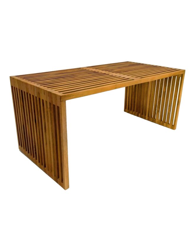 Τραπέζι σαλονιού Marlin teak ξύλο σε φυσική απόχρωση 100x50x45εκ