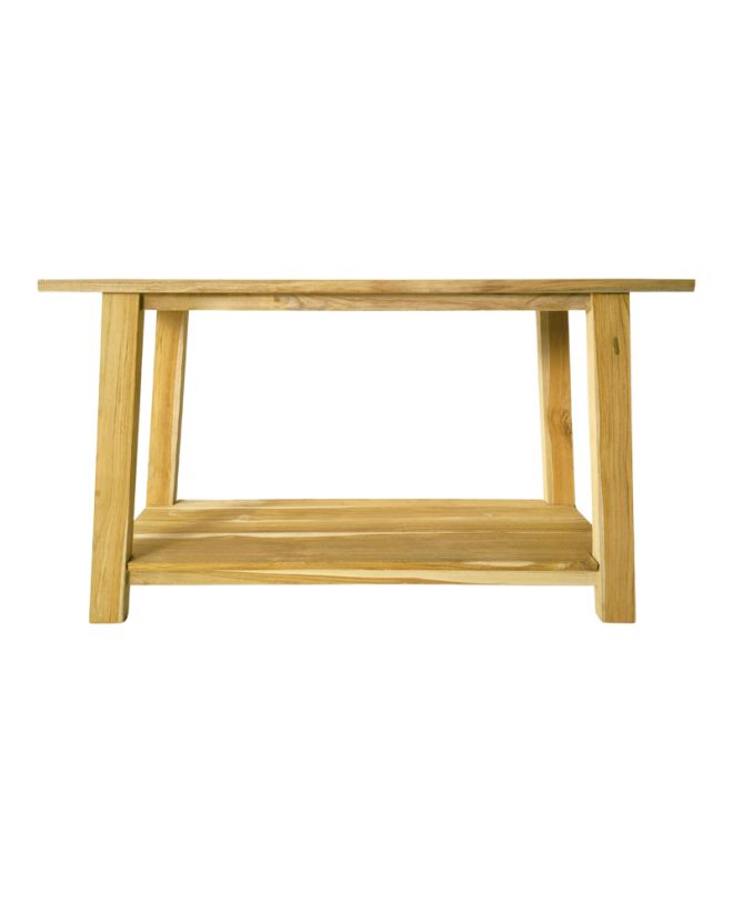 Κονσόλα Decoza teak ξύλο σε φυσική απόχρωση 140x40x80εκ