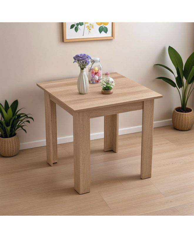Τραπέζι Manka I σε sonoma απόχρωση 80x80x77εκ