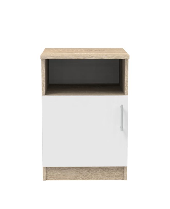 Κομοδίνο Galdi σε sonoma-λευκή απόχρωση 40x45x60εκ