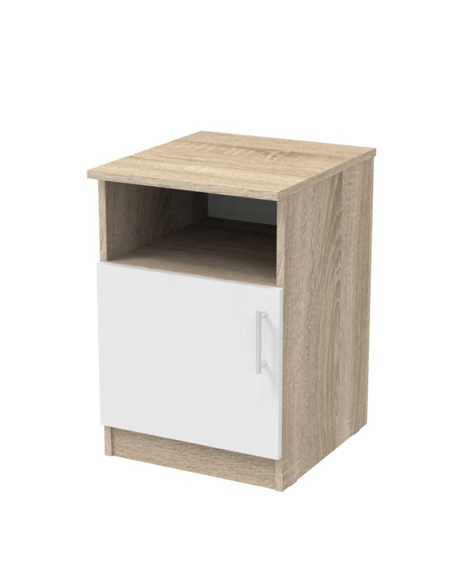 Κομοδίνο Galdi σε sonoma-λευκή απόχρωση 40x45x60εκ